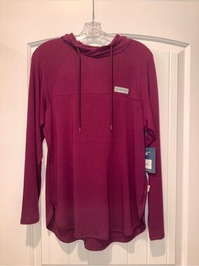 Magellan Outdoors Women’s Crewneck Hoodie Sweater - Burgundy